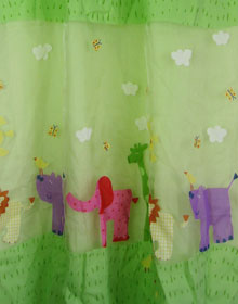Double layer w/ Pets sheer and Voile Curtains